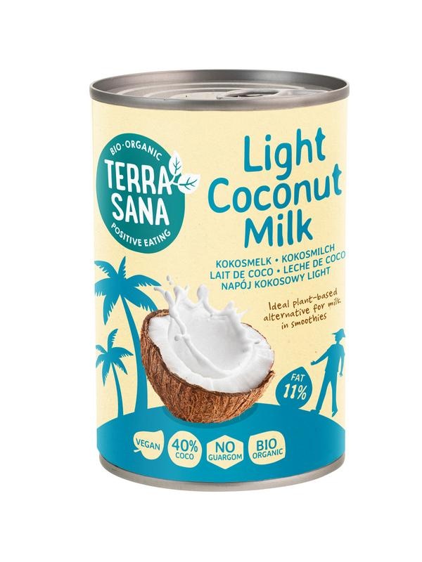 Terrasana Kokosmilch hell 11% Fett Bio (400 Ml)