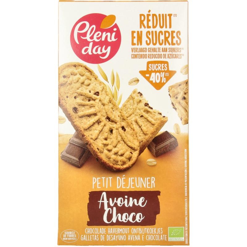 Pleniday Pleniday Frühstückskekse Haferflocken Schokolade weniger Zucker Bio (160 Gramm)