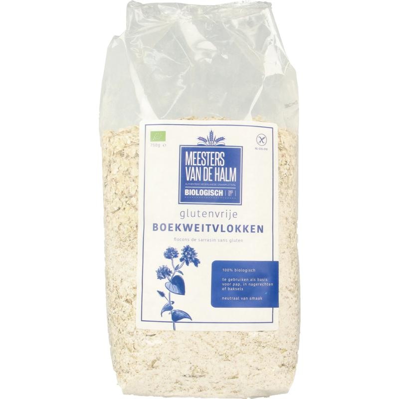 De Halm Buchweizenflocken glutenfrei Bio (750 Gramm)