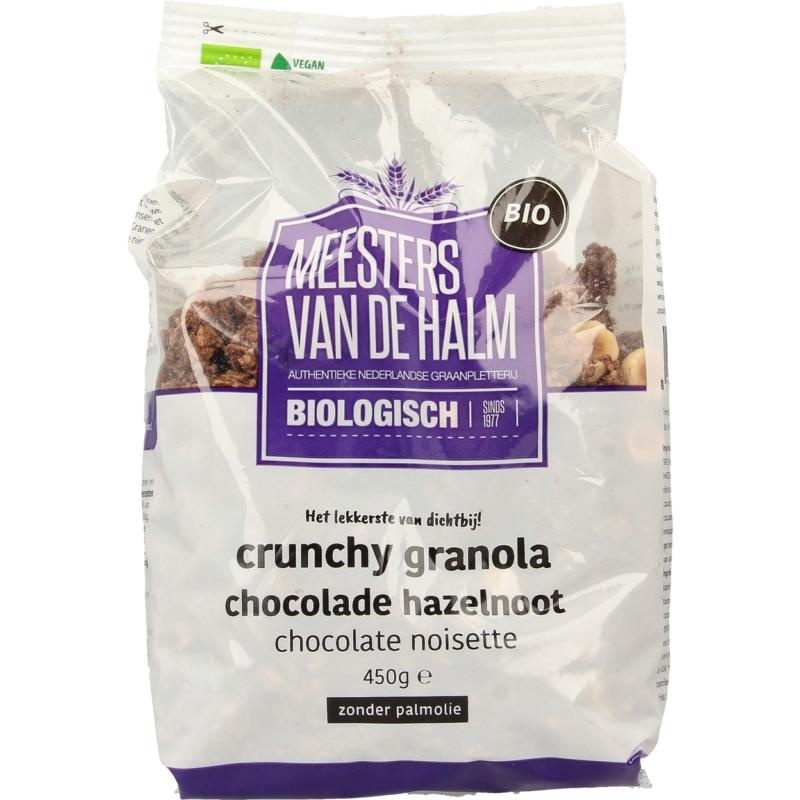 De Halm Granola Schokolade/Haselnuss Bio (450 Gramm)