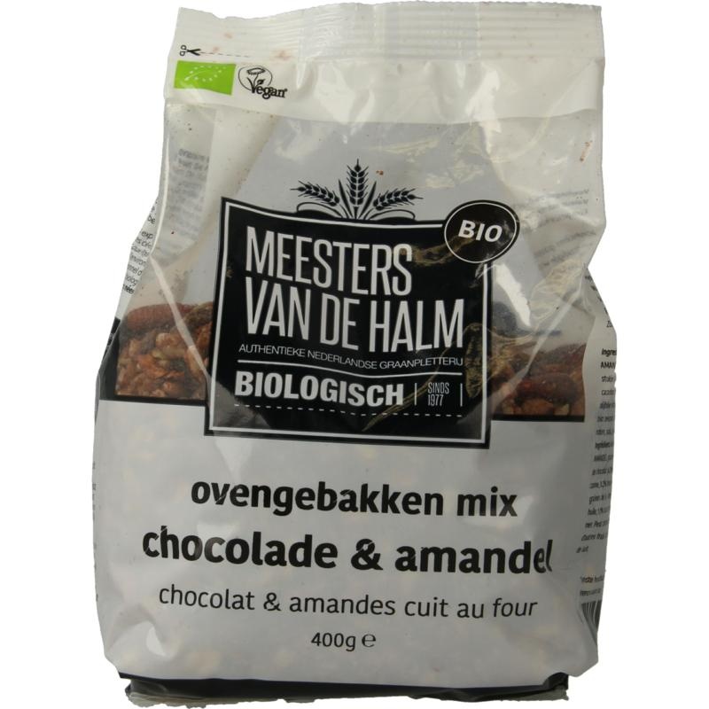 De Halm Ofengebackene Schokoladen-Mandel-Mischung aus biologischem Anbau (400 Gramm)