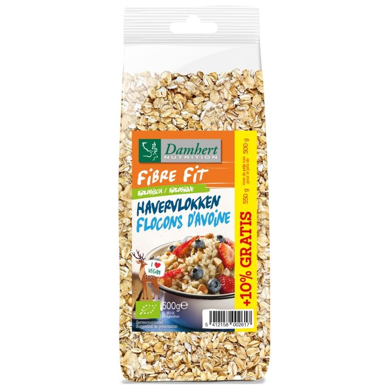 Damhert Fibre Fit Haferflocken Bio (500 Gramm)
