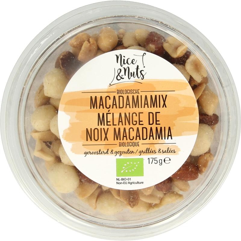 Nice & Nuts Macadamia-Mischung mit Meersalz geröstet, bio (175 Gramm)