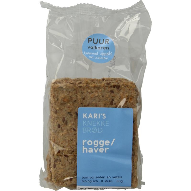 Kari's Crackers Knekkebrod Roggen/Hafer Bio (180 Gramm)