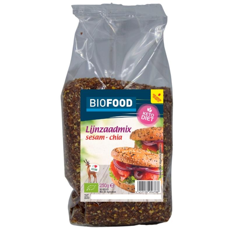 Biofood Leinsamenmischung Sesam Chia Bio (250 Gramm)