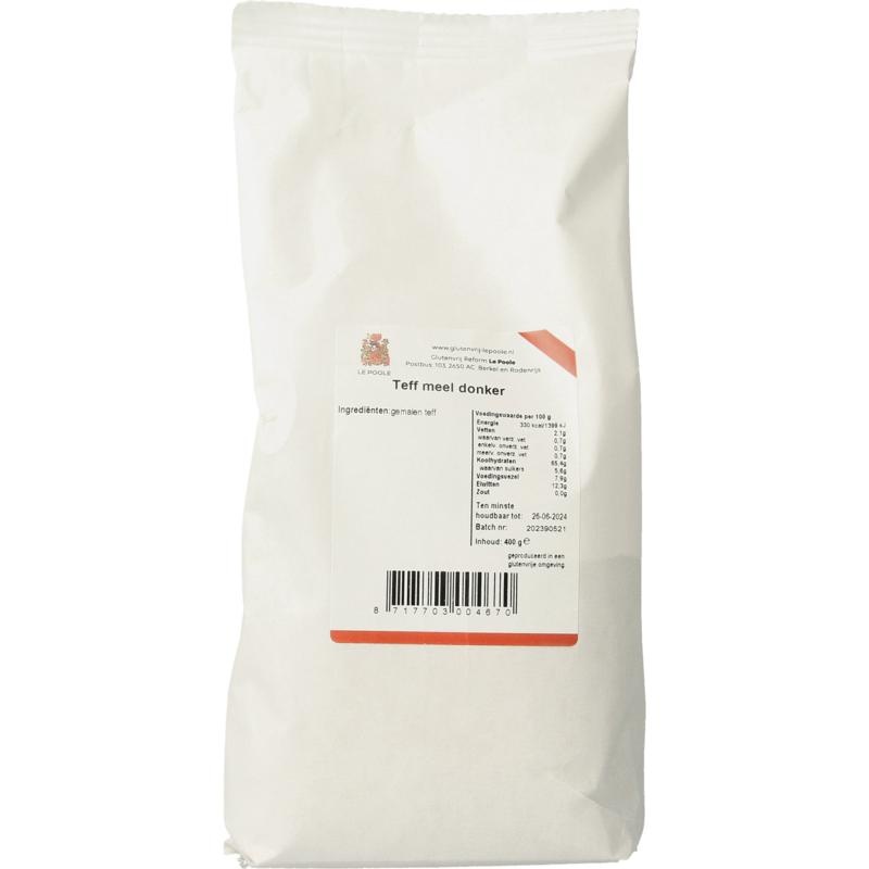 Le Poole Le Poole Teffmehl dunkel (400 Gramm)