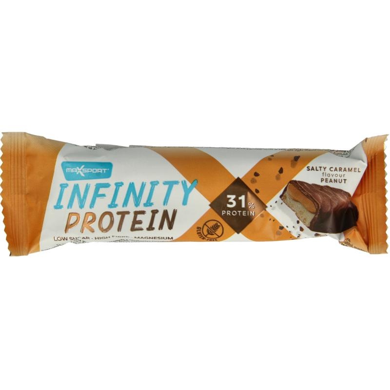 Maxsport Protein Infinity Riegel Salziges Karamell-Erdnuss (55 Gramm)