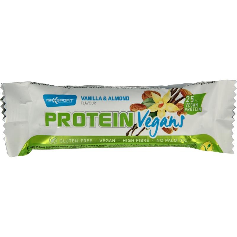 Maxsport Maxsport Protein veganer Riegel Vanille-Mandel (40 Gramm)