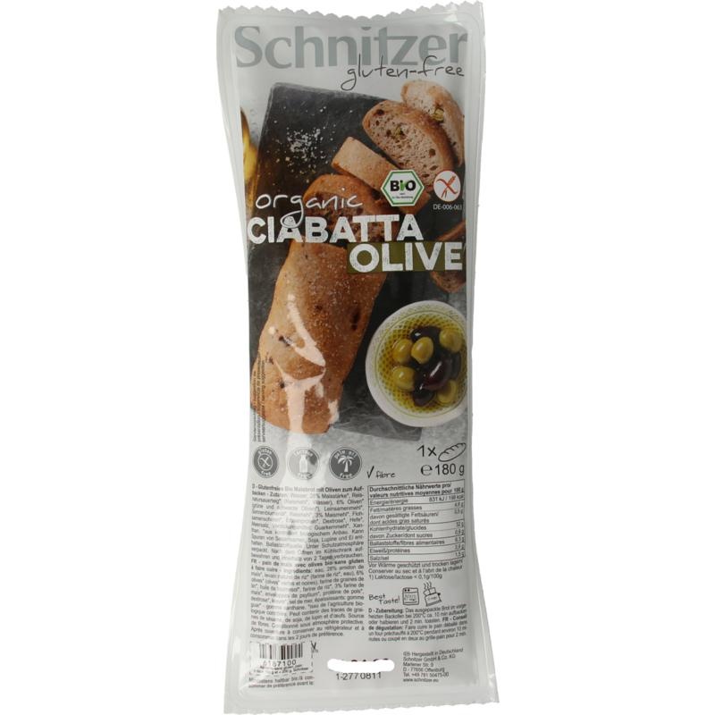 Schnitzer Schnitzer Ciabatta mit Oliven Bio (180 Gramm)