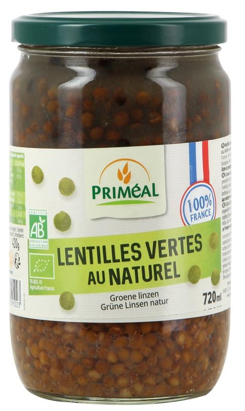 Primeal Grüne Linsen aus Frankreich, biologisch (660 Gramm)