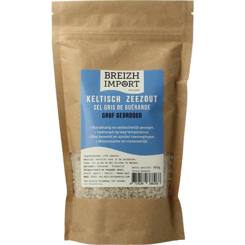 Breizh Import grobes keltisches Meersalz getrocknet (Nachfüllbeutel) (400 Gramm)