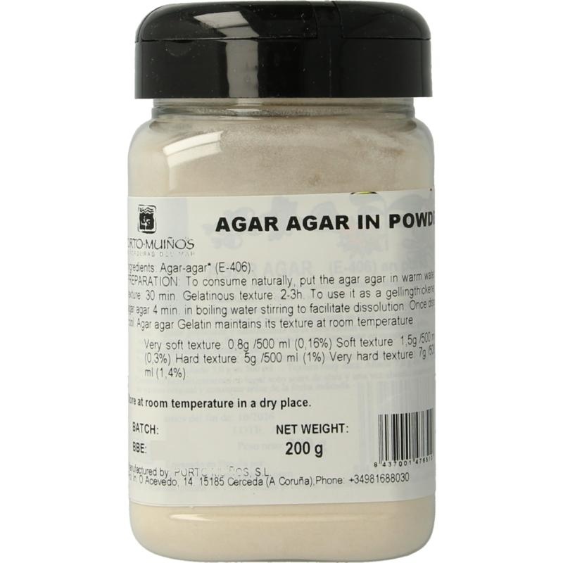 Porto Muinos Porto Muinos Agar Agar Pulver Bio (200 Gramm)