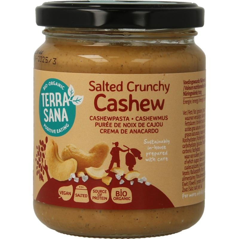 Terrasana Cashewpaste knusprig mit Himalaya-Salz Bio (250 Gramm)