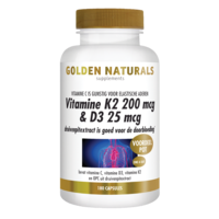Golden Naturals Golden Naturals Vitamin K2 200 Âµg & D3 25 Âµg (180 VCaps)