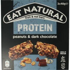 East Natural Crunch-Erdnussschokolade 3 x 40 Gramm