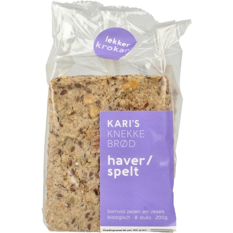 Kari's Crackers Kari's Crackers Knekkebrod Hafer/Dinkel Bio (200 Gramm)