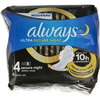 Always Always Damenbinden Ultra Secure Night (9 Stück)