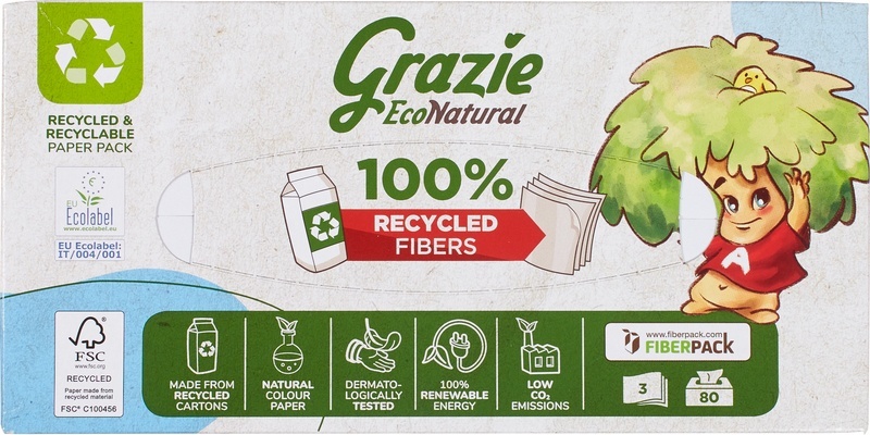 Grazie Natural Grazie Naturtücher (80 Stück)