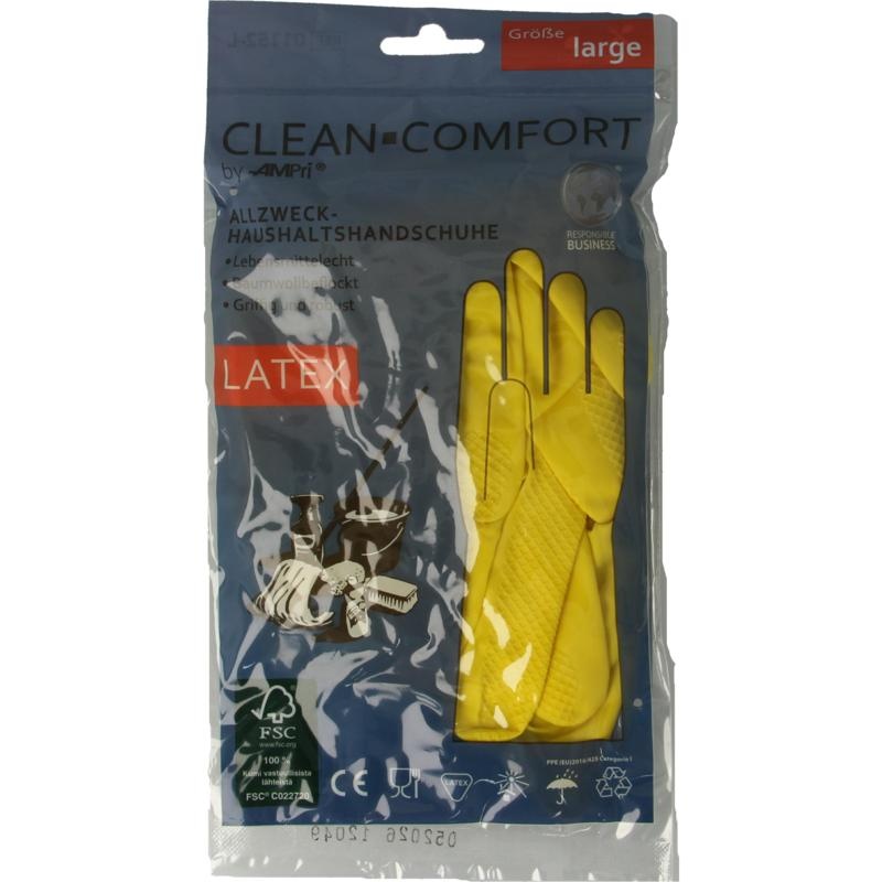 Clean-Comfort Haushaltshandschuh gelb Größe L (1 Paar)