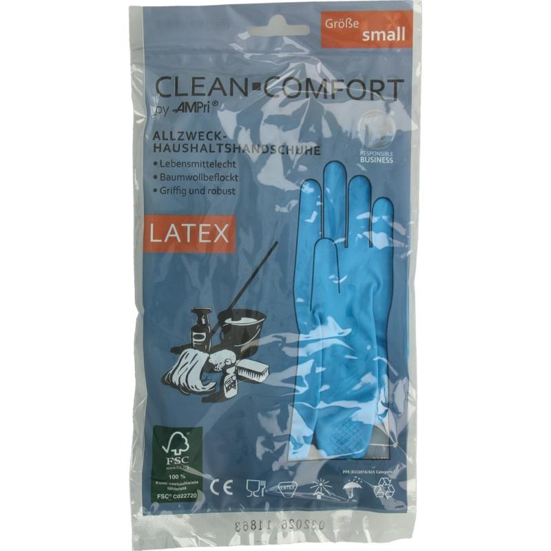 Clean-Comfort Haushaltshandschuh blau Größe S (1 Paar)