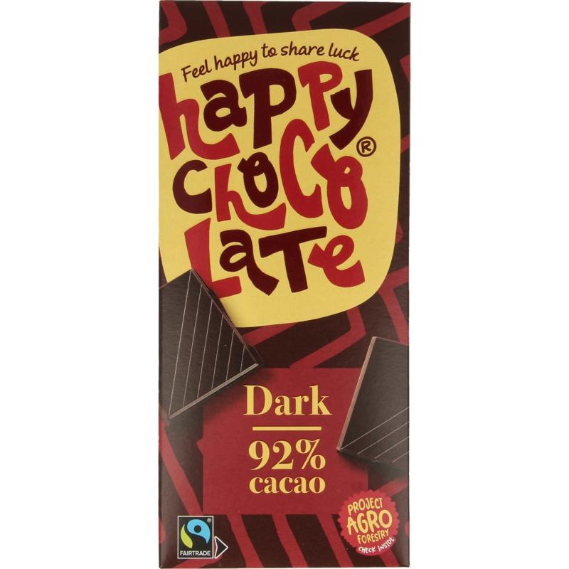 Happy Chocolate Pure 92 % Bio (85 Gramm)