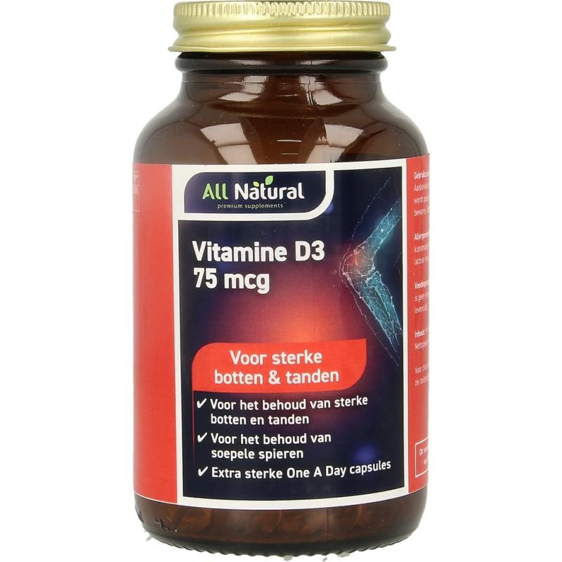 All Natural Ganz natürliches Vitamin D3 75µg (30 Caps)