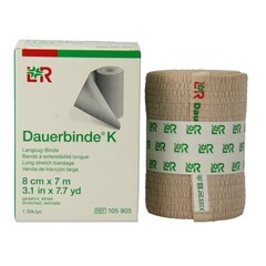 Dauerbinde K elastische Binde 7m x 8cm (1 Stück)