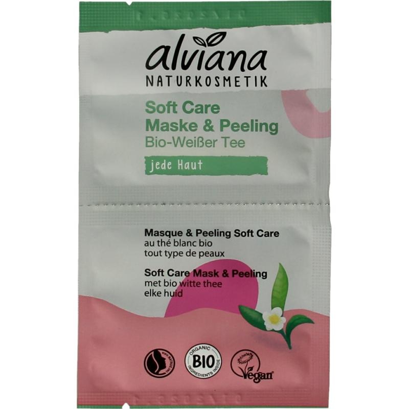 Alviana Sanfte Pflegemaske & Peeling mit Bio-Weißtee (2 Stück)