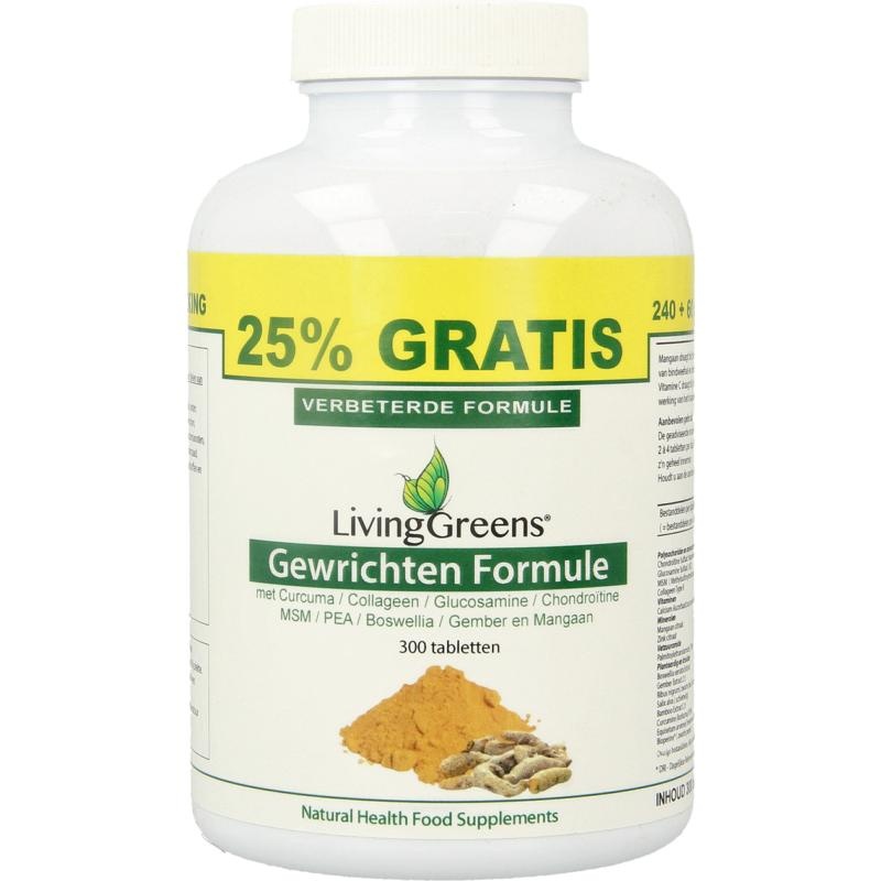 Livinggreens Joints Formel Kurkuma & Kollagenkomplex (300 Tab)