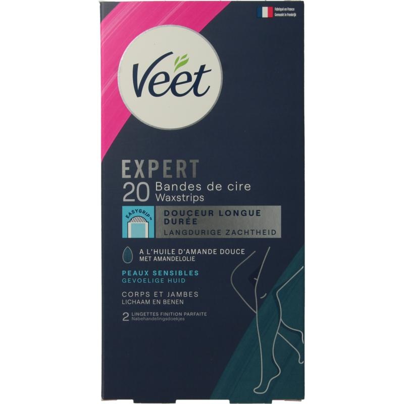 Veet Expert Kaltwachsstreifen Beine sensitiv (20 Stück)