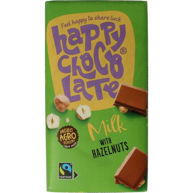 Happy Chocolate Happy Chocolate Milk Haselnuss Bio (200 Gramm)