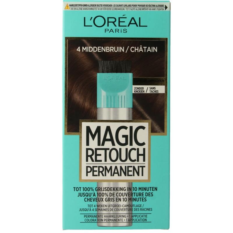 Magic Retouch Permanente Haarfarbe Nr. 4 Mittelbraun (1 Stück)