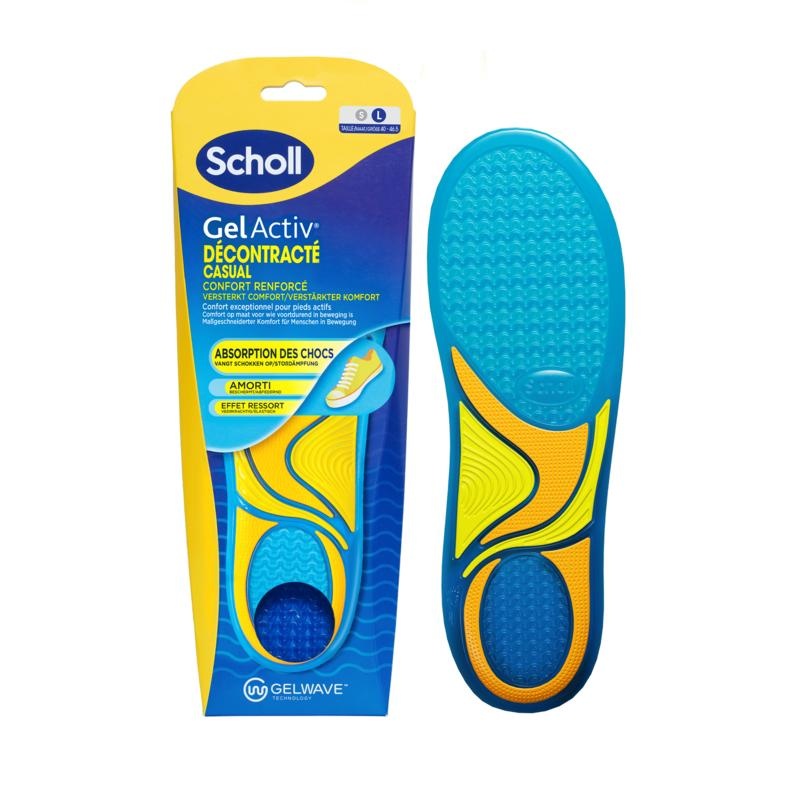 Scholl Casual Gel-Aktiv-Einlegesohlen Größe L 41-46,5 (1 Paar)