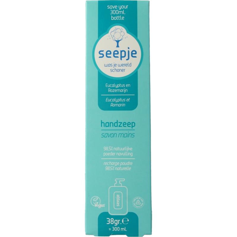 Seepje Handseife Eukalyptus & Rosmarin Nachfüllung (38 Gramm)