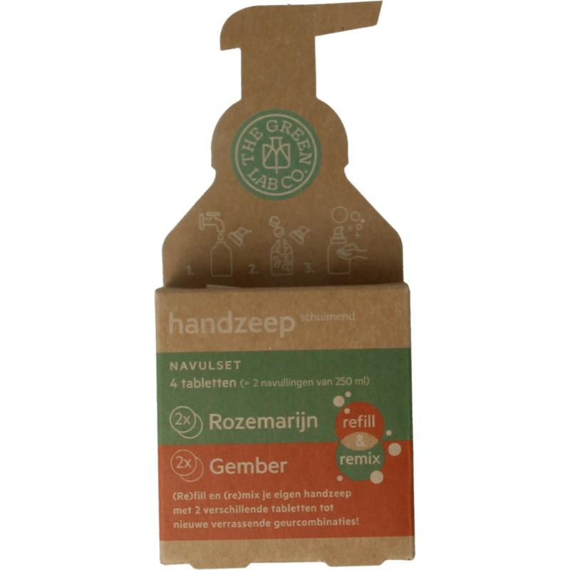 The Green Lab Co The Green Lab Co Handseifen-Nachfüllset Rosmarin & Ingwer (4 Stück)