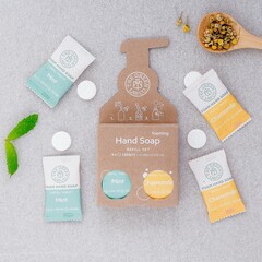 The Green Lab Co Handseifen-Nachfüllset Minze & Kamille (4 Stück)