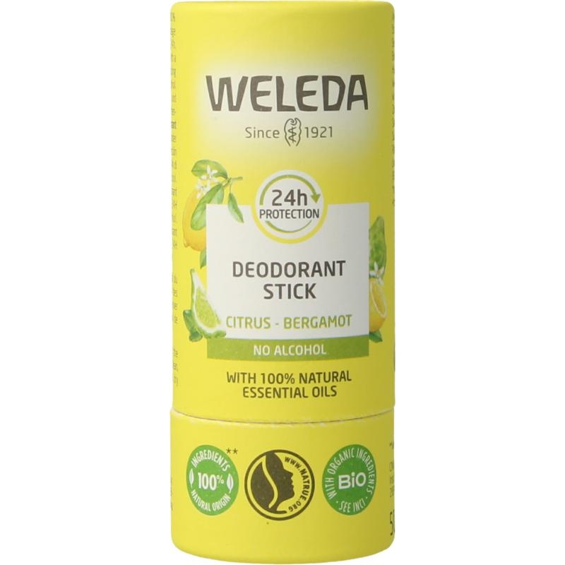 Weleda Weleda Deodorant Stick Zitrus + Bergamotte 24H (50 Gramm)