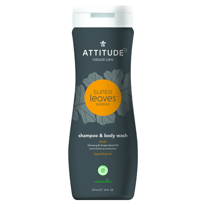 Attitude Attitude Shampoo & Bad 2 in 1 Super Leaves Sports (473 Ml)