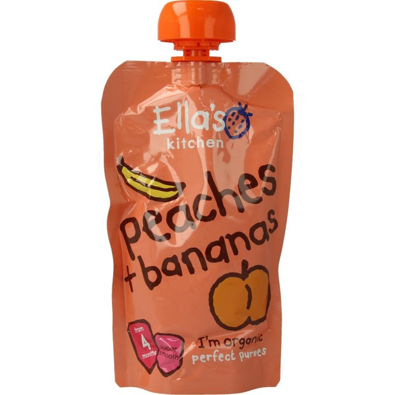 Ella's Kitchen Ella's Kitchen Pfirsiche und Bananen 4-Monats-Quetschbeutel (120 Gramm)