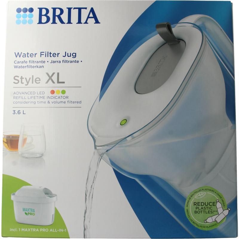 Brita Wasserfilterkanne Style XL grau (1 Stück)