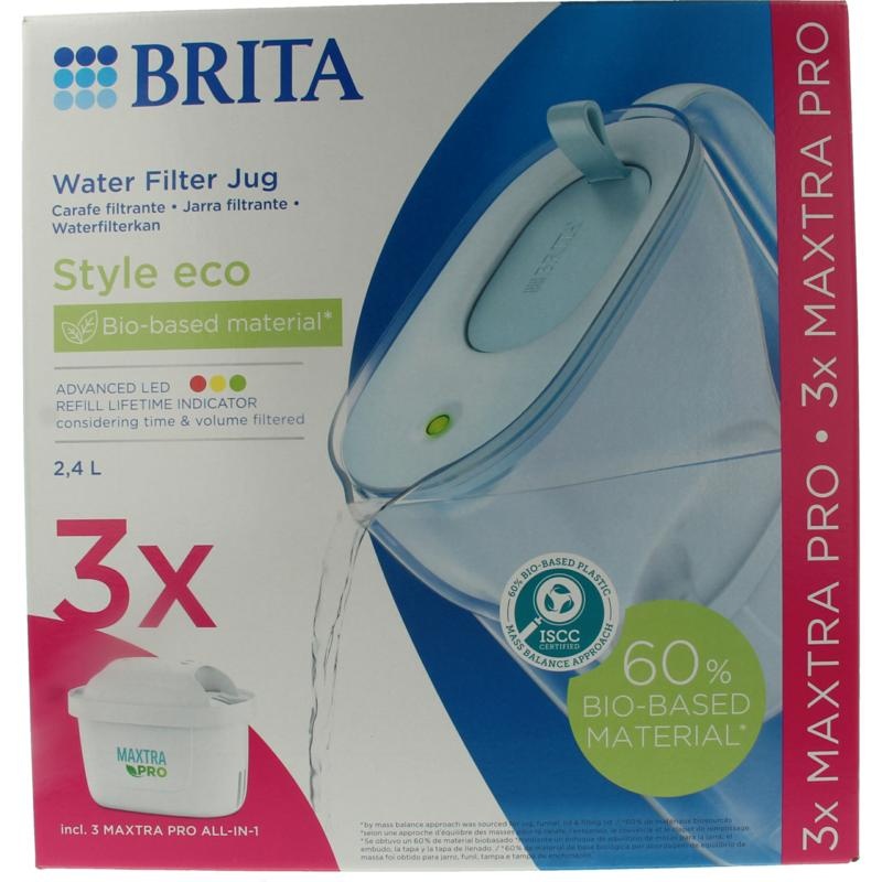 Brita Wasserfilter-Bundle Cool Powder Blue + 3 Filter (1 Stück)
