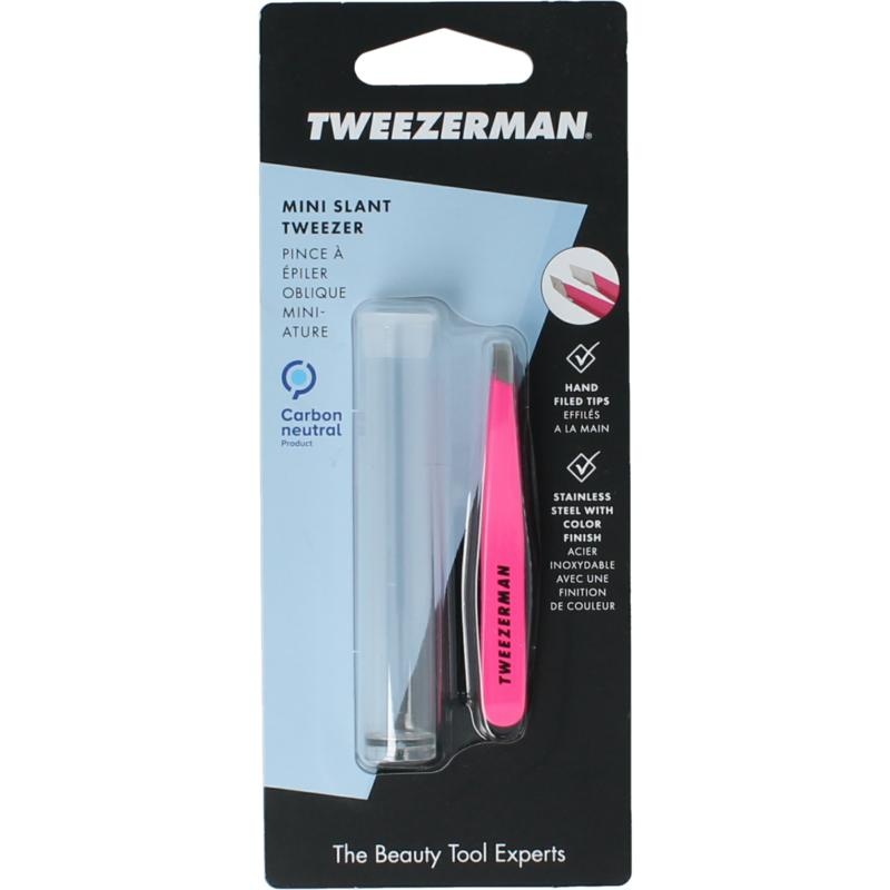 Tweezerman Mini Schrägpinzette neonpink (1 Stück)