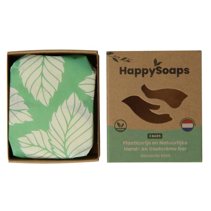 Happysoaps Happysoaps Hand- und FußCremeriegel absolute Minze (40 Gramm)