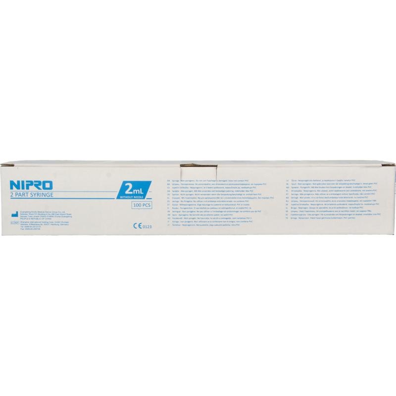 Nipro Nipro Injektionsspritze 2-teilig zentrisch 2Ml (100 Stück)