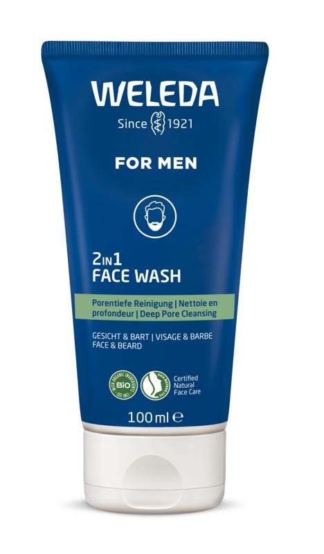Weleda Weleda Men 2 in1 Reinigungsgel Gesicht und Bart (100 Ml)