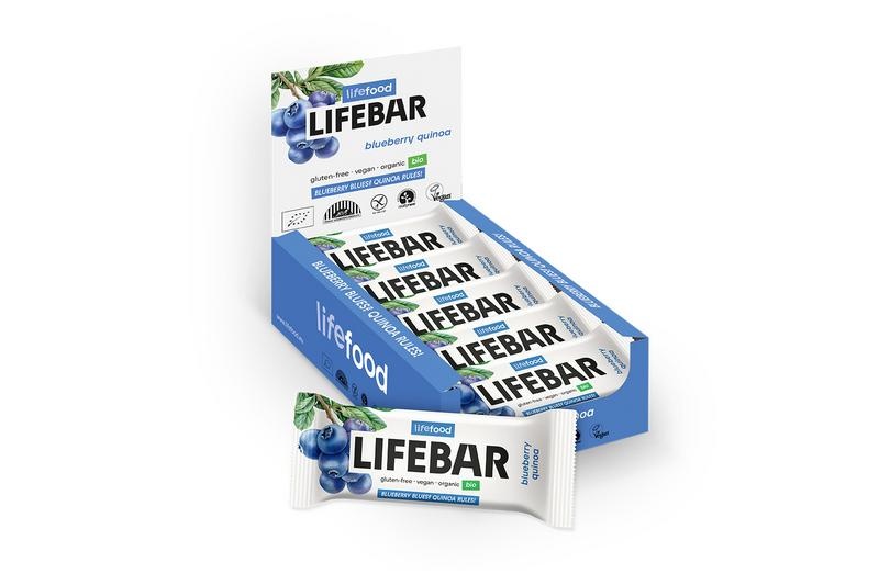 Lifefood Lifebar Blaubeer-Quinoa Bio roh (40 Gramm)
