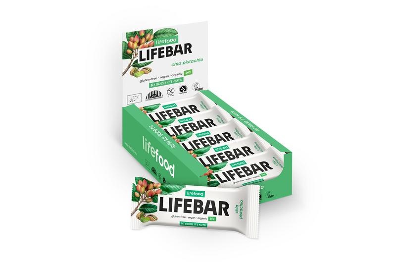 Lifefood Lifebar Chia-Pistazien Bio roh (40 Gramm)