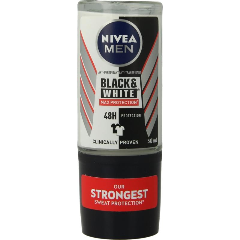 Nivea Herren DeoRoller Schwarz & Weiss Max Protection 50 Ml