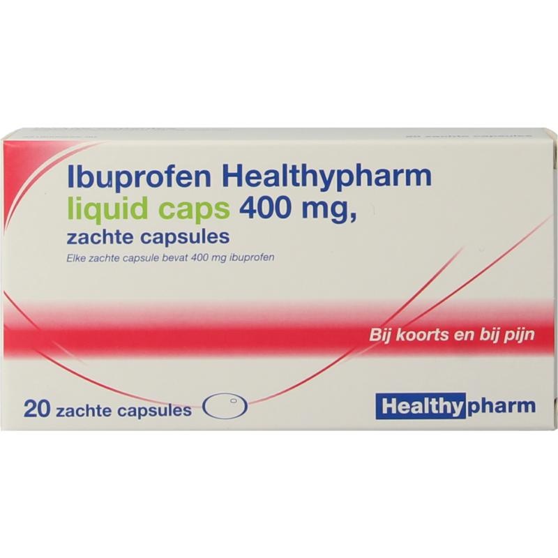 Healthypharm Ibuprofen 400 mg liquid Caps (20 Caps)