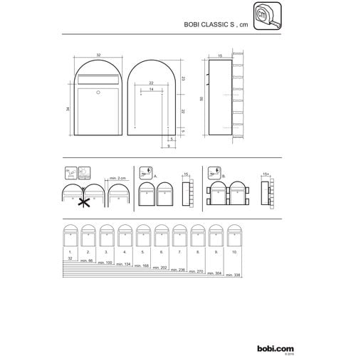 Bobi Letterbox Bobi Classic S in Stainless steel